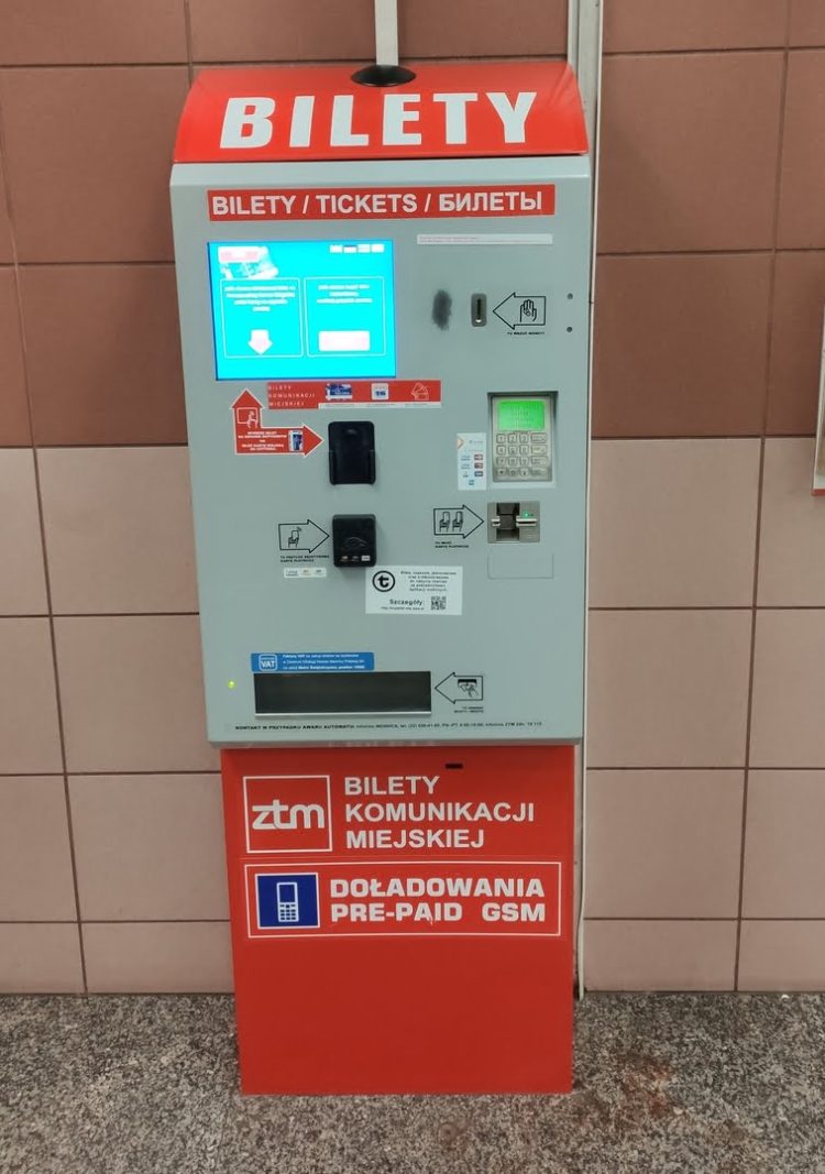Fahrkartenautomat in Warschau