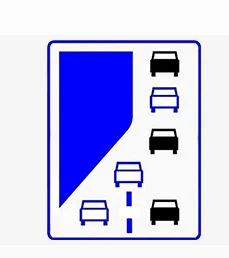 Priority lane road sign in Poland