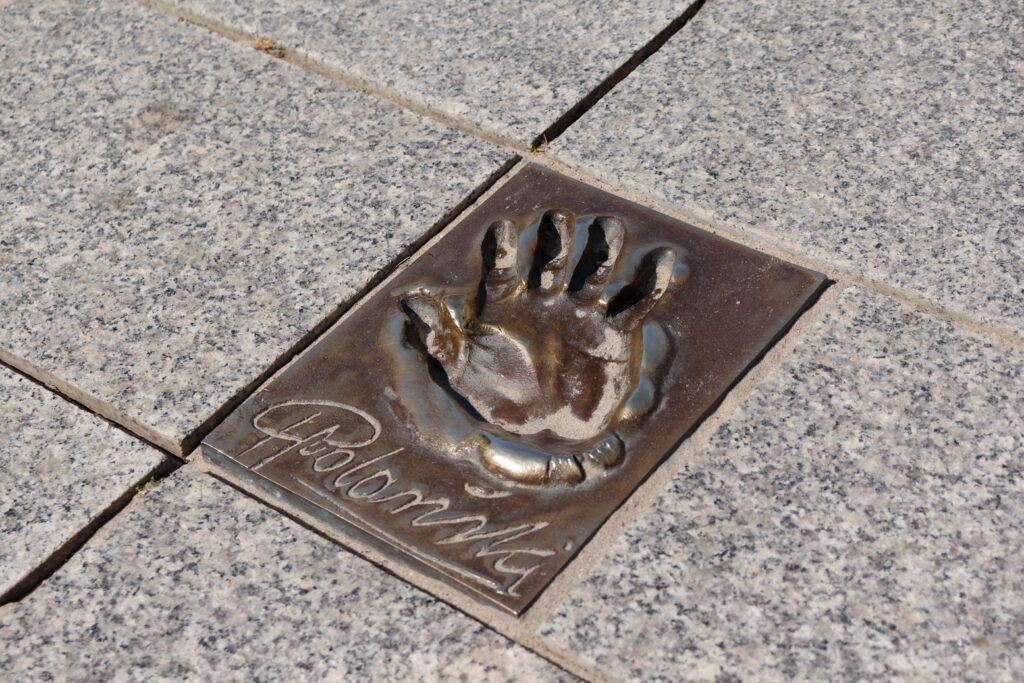 Roman Polanskis Hand auf dem Walk of Fame in Misdroy