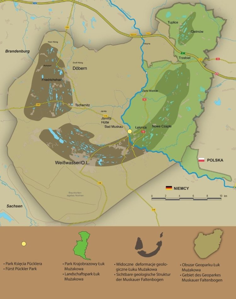 Muskauer Faltenbogen Karte